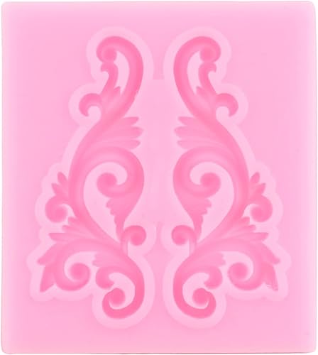 Miniatura 7 de Mujiang Moldes de fondant barrocos para fondant, molde de silicona para decoración de pasteles, decoración de cupcakes, arcilla de polímero de