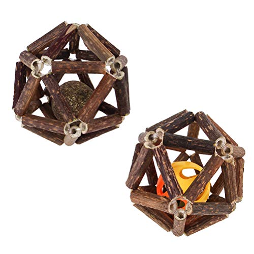 Mutian Polygonum Bell Toy Ball Cat Snacks Molar Dentes Limpando Dentes Spit Peludo Toy 2pcs (bell ba