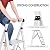 KINGRACK Aluminium 3 Step Ladder, Lightweight Step Stool with Non-Slip Pedals, Handrail, 330 LBS Foldable Step Ladder for Kitchen, Garage, Home, Space Saving, Sturdy and Portable, Silver
