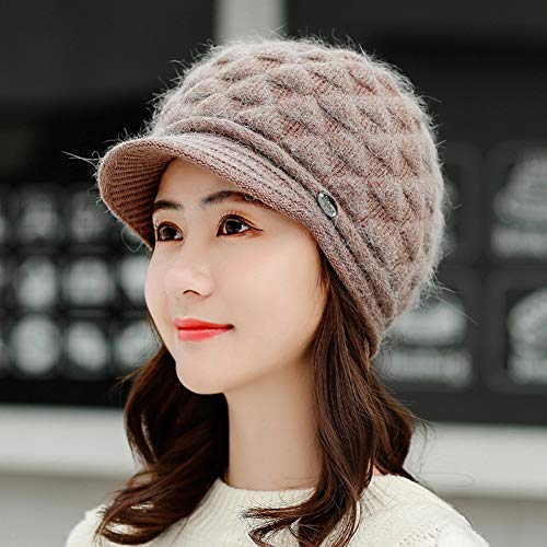 Bonnet tricoté écharpe hiver chaud velours pour mère et grand-mère