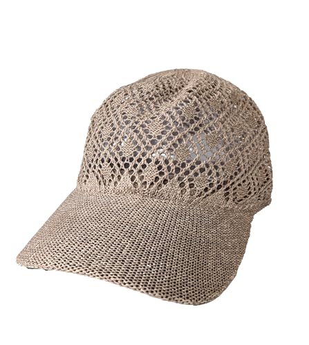 Gorra de béisbol de crochet para mujer ligera y transpirable