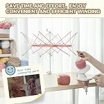 INMAKER Yarn Swift, Pink Yarn Umbrella Swift for Crocheting | Adjustable, Durable ABS Plastic, Stainless Steel, Easy to Use, Quick Install, Protable, Tabletops Up to 1.5"