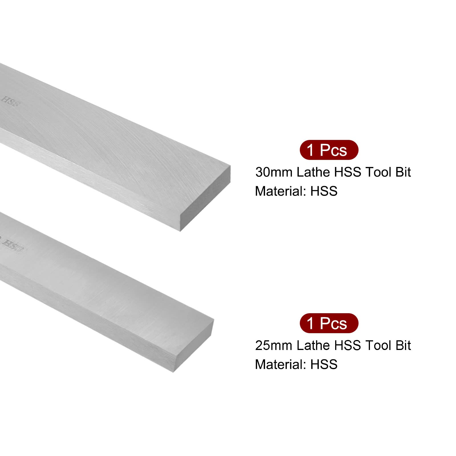 QUARKZMAN HSS Torno Herramienta Taladro 8mm x 25mm x 200mm 8mm x 30mm x 200mm, Cuadrado Torno Torneado Herramienta Vacíos, Alta Velocidad Acero Rectangular Mosca Cortador Molino Vacío