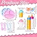 15Pcs Baby Doll Accessories Magic Bottle Set,Pretend Play Feeding Toy with Juice Milk Bottles,Sippy Cups,Pacifiers,Bowl Spoons,Bib,Diaper,Dolls Feeding Kit for Kids Girls,Party,Gift