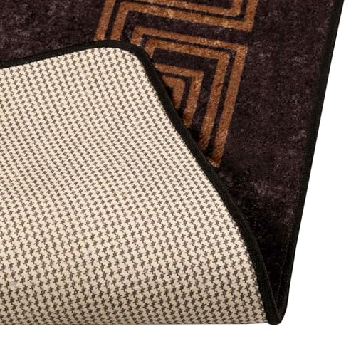 Tapis Marsa noir doux lavable en machine pour chambre