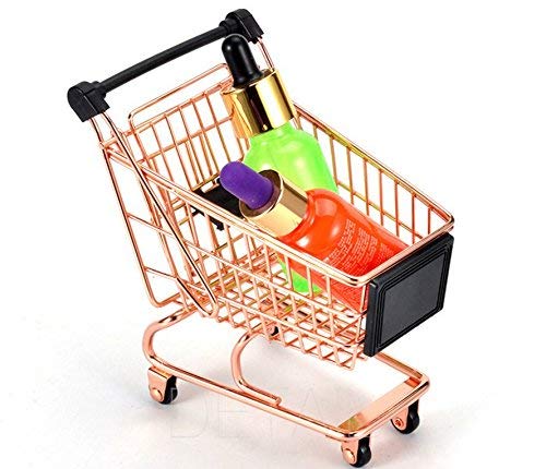 Lot De 2 Mini Caddies De Supermarché Jouet - Accessoire Pour Maison De Poupée, Jeu D'imitation (environ 12x11.5x8.5 Cm