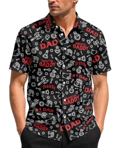 Image of 99TIMORO Horror Movie Men's Halloween Button Down Shirts Short Sleeve Top