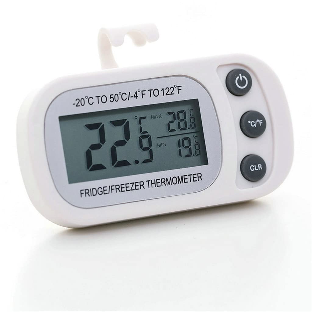 WIONC Refrigerator Thermometer Waterproof Big Digits Lcd Screen Kitchen Wireless Fridge Freezer Temp
