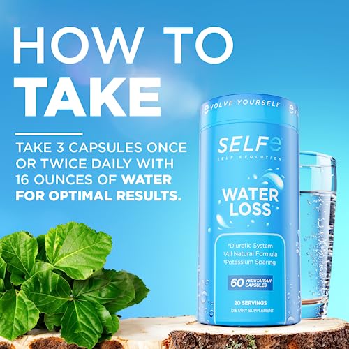 selfevolve Water Loss Pills - Natural Diuretic Pills for Water Retention - Water Pill for Fast Acting Bloating Relief - Easy to Take Water Retention Pills for Women and Men - 60 Veggie Capsules - Image 7