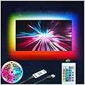 REEMEER LED Lights for TV 16.4ft LED Light for 45-75 Inch TVs RGB Lights Backlight Behind Music Sync Bluetooth APP and Remote Control TV LEDs Strip USB Powered for Bedroom/Gaming