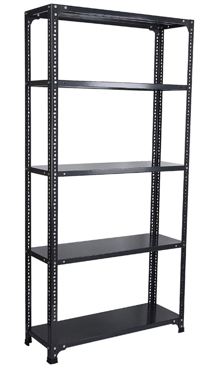 METALGRID Heavy Duty Metal Storage Rack - 5 Shelves |22 Gauge Plate & 18 Gauge Angle|Utility Display Rack Garage Shelves| Multipurpose Organizer Shelf for Home, Office & Warehouse (H5FT x L46 x W12)