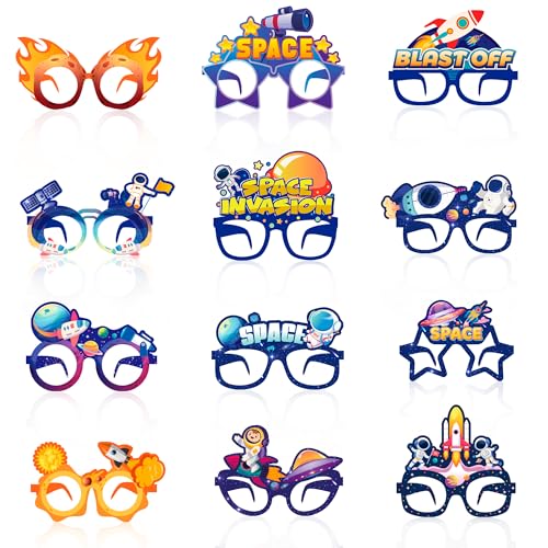 Kaxulvoblig Gafas de Fiesta con Temática Espacial, Gafas de