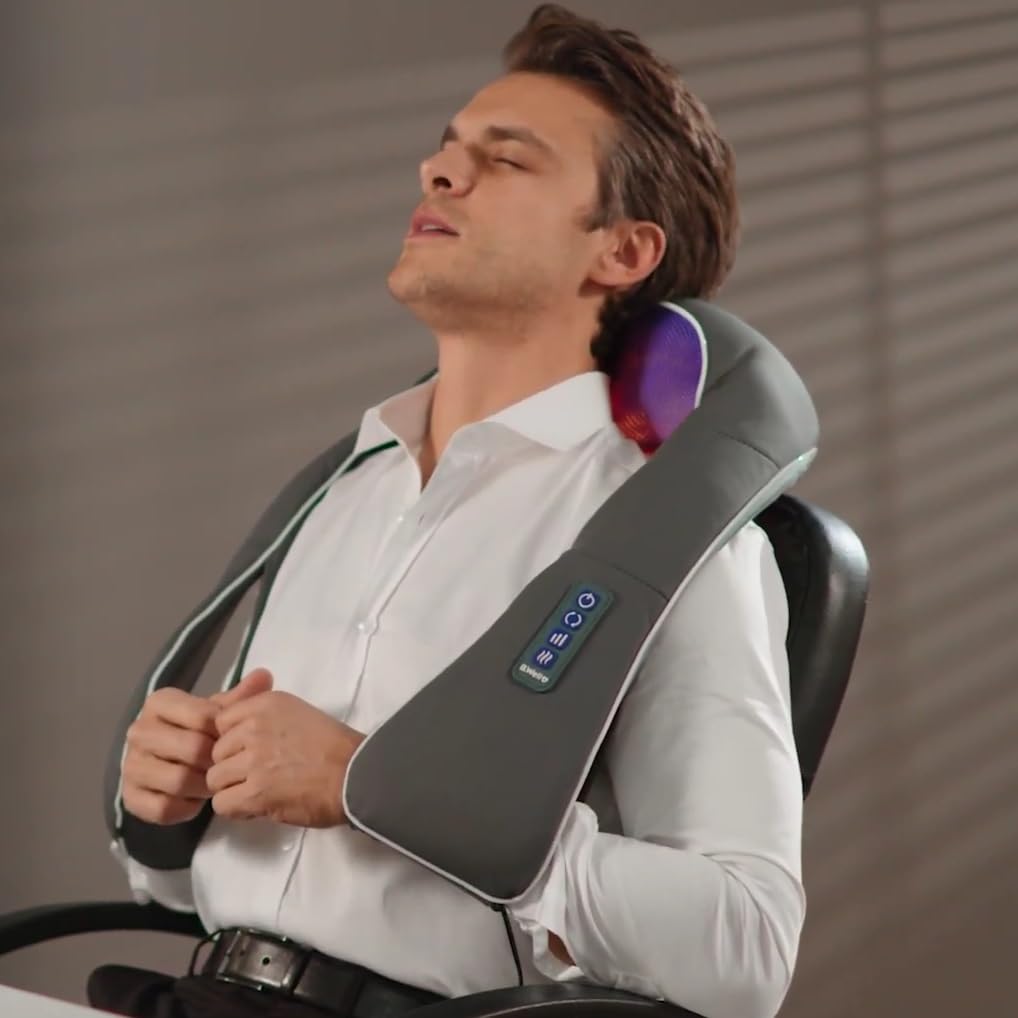 MASAŻER B.WELL MED-440 DO KARKU SZYI RAMION PLECÓW PAS MASUJĄCY GRZEJĄCY SHIATSU