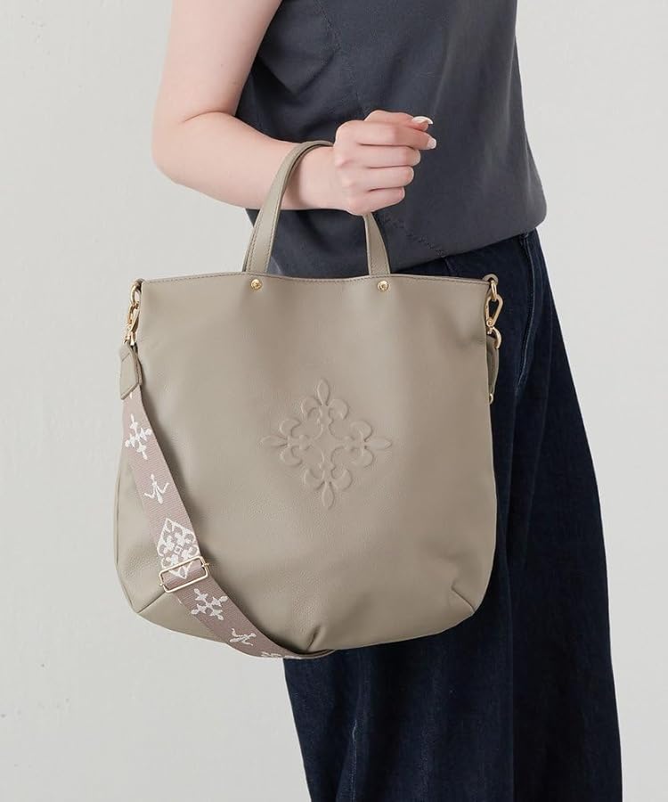 ☆美品☆ラシット モノグラムプレスレザー2wayトートバッグ(CE-1481 ☆美品☆ラシット モノグラムプレスレザー2wayトートバッグ(CE-1481