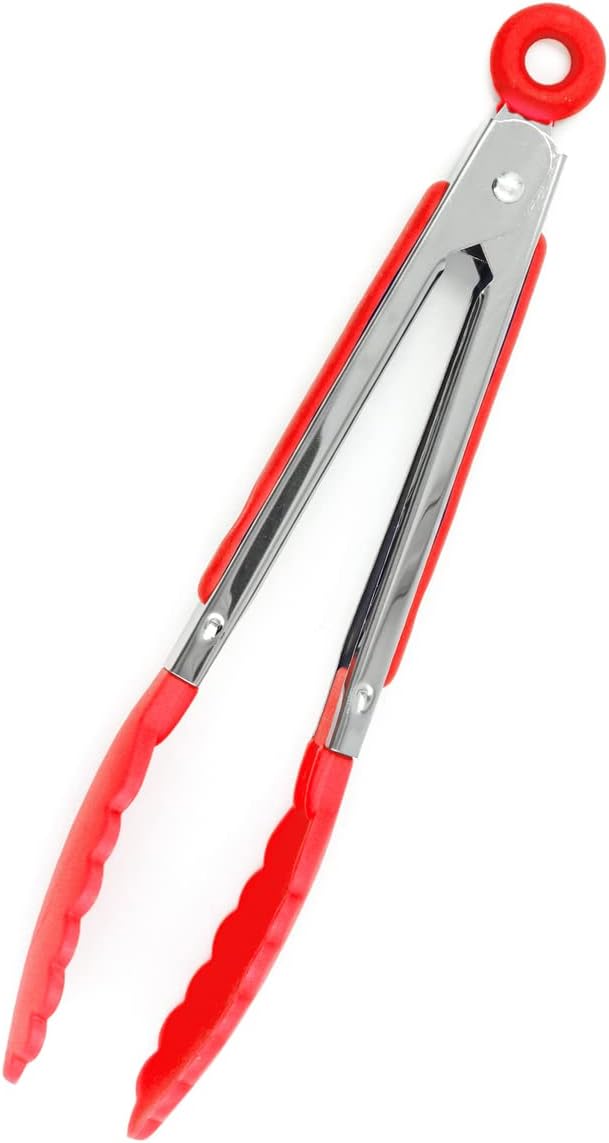 Kitchen Tongs with Silicone Tips 17.5IN Stainless Steel