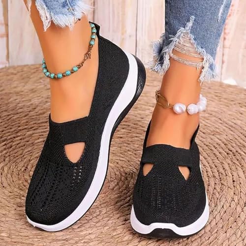 Orthopedic Shoes for Women - Lightweight, 2025 New, Woven Breathable, Soft Soled, Slip-On, Arch Support, Casual Walking Shoe Sneakers2