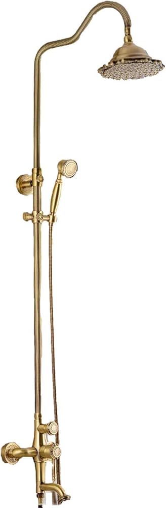 Amazon.co.jp: 壁掛けシャワーシステムアンティーク、調節可能な