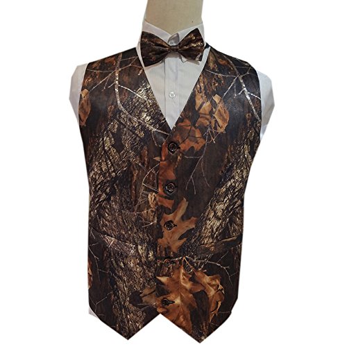 Camouflage Vests with Tie for Wedding Groom Wear Man camo Prom Vest