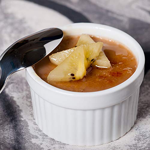 Ramekins 6 Oz, Set Of 8, Creme Brulee Ramekins, Souffle Dishes, Oven Safe Porcelain Ramiken Bowls For Custard, Lava Cakes, Pudding, Flan, Mini Desserts, Jam And Ice Cream, Ramekins For Baking #TOP4