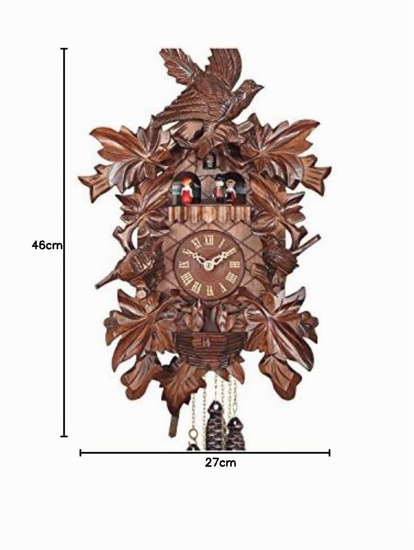 Horloge à Coucou Allemande 46cm Enfants Bois Noble sculpté