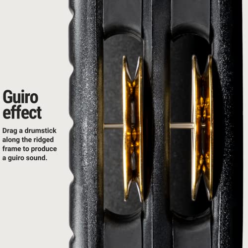 Meinl Percussion Traditional Synthetic Handheld Tambourine Musical Instrument For Recording Or Live — Not Made In China — Double Row Jingles, 2-Year Warranty (Tmt1B-Bk) #TOP4