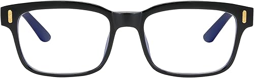 Lentes de luz azul para mujeres y hombres, marco negro, lentes de bloqueo de luz azul transparente, lentes de pantalla azul para computadora
