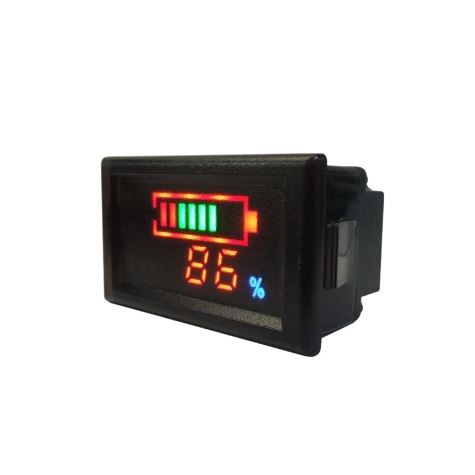 Indicatore del livello di carica della batteria al piombo for auto da 12 V Tester della batteria Misuratore di capacità della batteria al litio Tester LED Voltmetro Doppio display(Isolated RS485 Ver.,