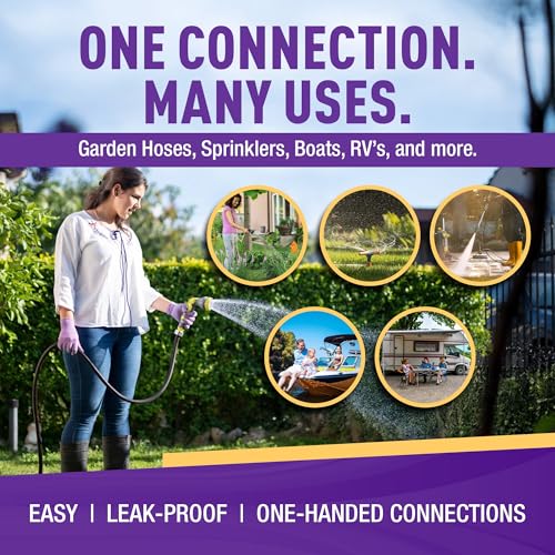 Gorilla Easy Connect Garden Hose Quick Connect Fittings ¾ Inch GHT Solid Brass Leak Proof to 200 PSI Heavy Duty by GORILLA EASY CONNECT - Image 5