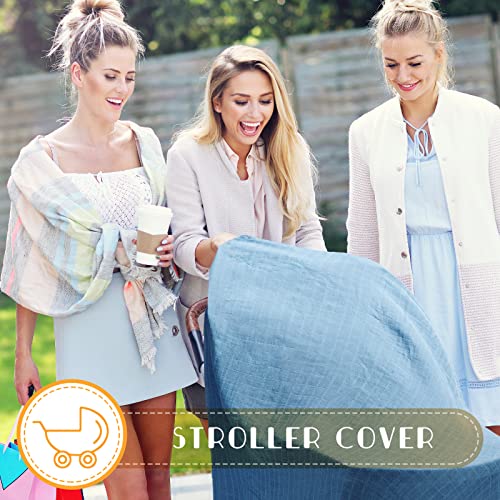 Image of Irenare 8 Pack Cotton Muslin Baby Swaddle Blankets Soft Silky Breathable Infant Sleeping Quilt Bed Cover Solid Color Newborn Receiving Blanket for Baby Boys and Girls 47 x 47 Inches