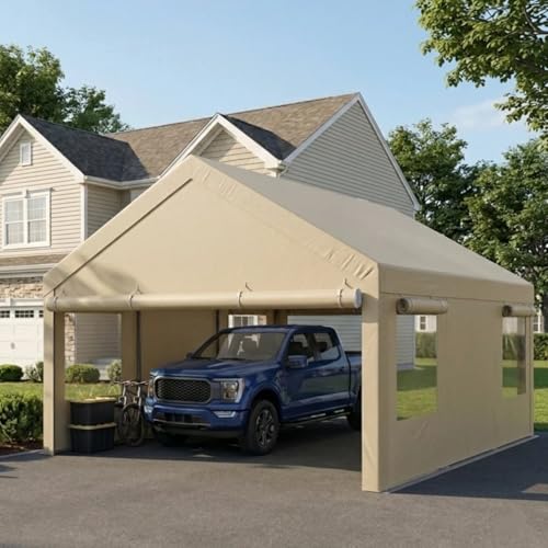 12x20 Carport With Roll-Up Windows