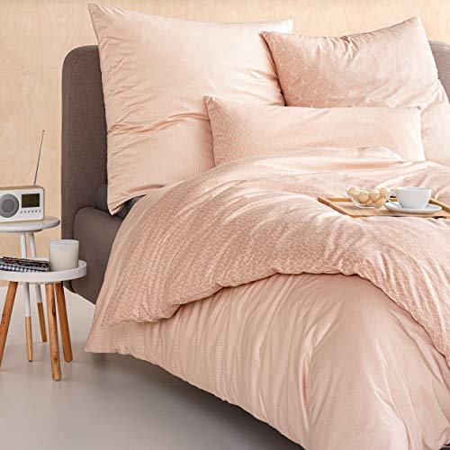 ESTELLA Bettwäsche Tizian | Peach | 155x220 + 80x80 cm | bügelfreie...