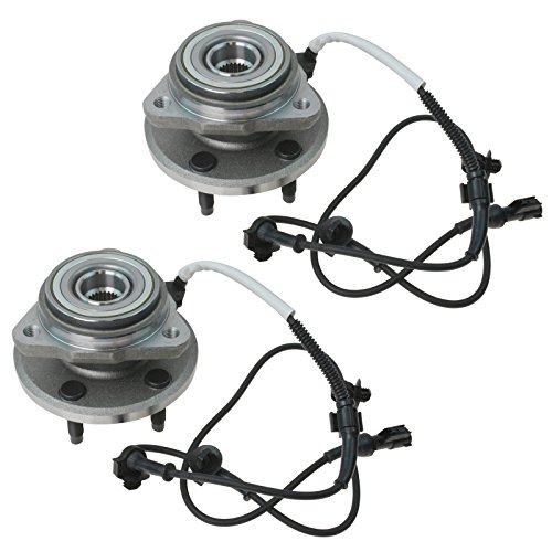 Image of TRQ Front Left and Right Wheel Bearing and Hub Assembly Set 2 Piece Compatible with 03 Ford Explorer Sport 4WD 03-05 Explorer Sport Trac 4WD 03-10 Ranger 4WD 03-09 Mazda B4000 05 B3000 4WD