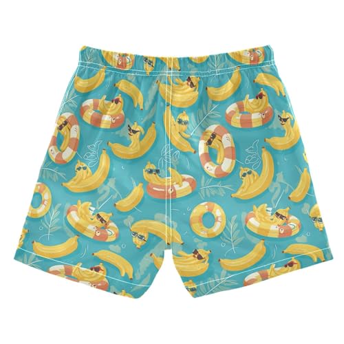 Boys Swim Trunks with Pockets and Quick Dry Fabric,Swimming Ring Banana Kids Swimwear Boy Swimsuit 3T2