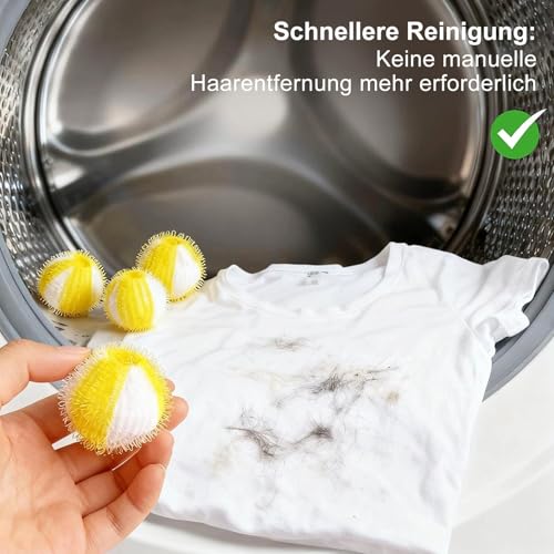 8 Stücke Tierhaarentferner Waschmaschine, Wiederverwendbar Fusselbälle Waschmaschine, Zur Entfernung von Tierhaaren (8)