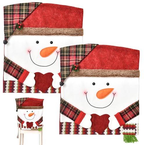 Couvertures chaise Noël douces pour protéger et décorer vos sièges de fête - 2