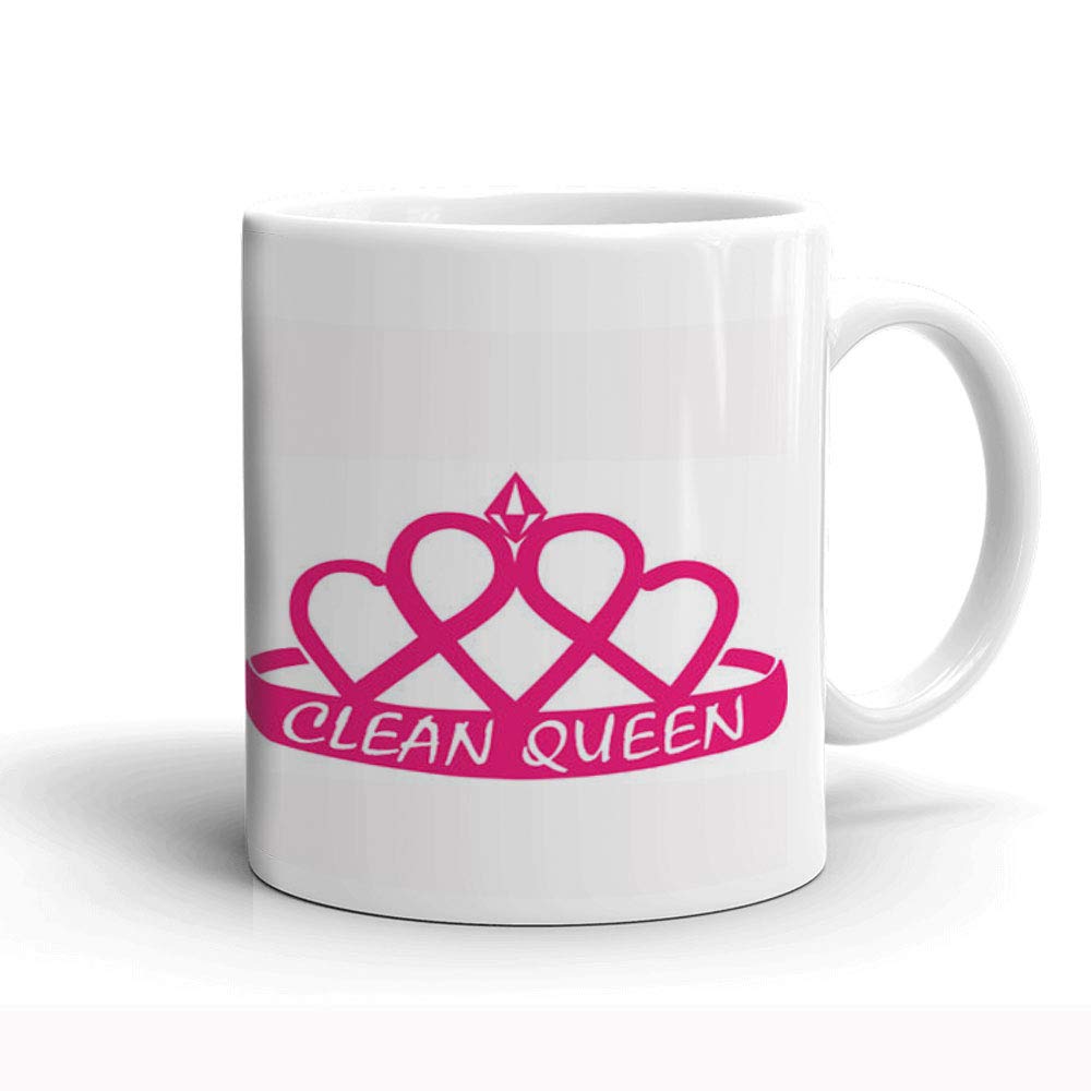 Mojolo Clean Queen Theme Ceramic Coffee Mug (325 ml)