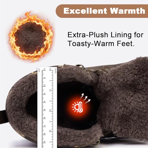 Image of Winter Footwear Barefoot Shoes Women Men Zero Drop Barefoot Hiking Boots Slip On Warm Waterproof Snow Boot Minimalist Wide Toe Ankle Booties Five Finger Hike Shoes Outdoor