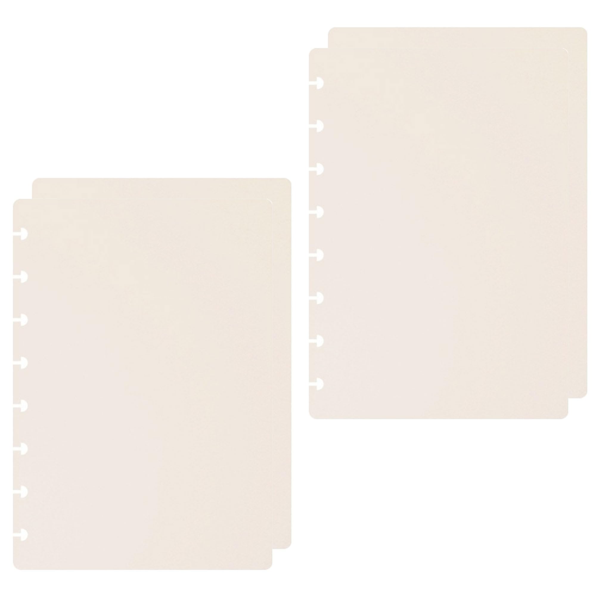 ITSYHPRO 2 Set A5 Disc Planner DIY Cover Discbound Notebook Accessories Candy Colors Compatible for Notebook and Planner(Cream White,A5)