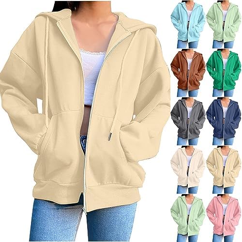 SHAOBGE Womens Zip Up Hoodies Long Sleeve Fall Oversized Sweatshirts Fleece Y2K Jacket with Pockets 2024 Fashion Clothes SHAOBGE Womens Zip Up Hoodies Long Sleeve Fall Oversized Sweatshirts Fleece Y2K Jacket with Pockets 2024 Fashion Clothes