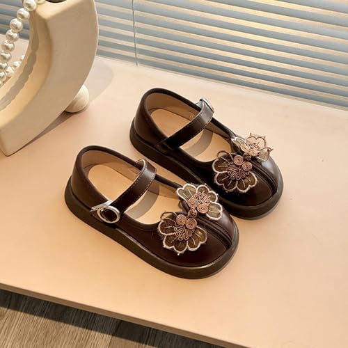 IWIHMIV Toddler Girl Casual Dress Shoe Non Slip Little Girl School Shoes for Wedding Party Leather Mary Jane Shoes2