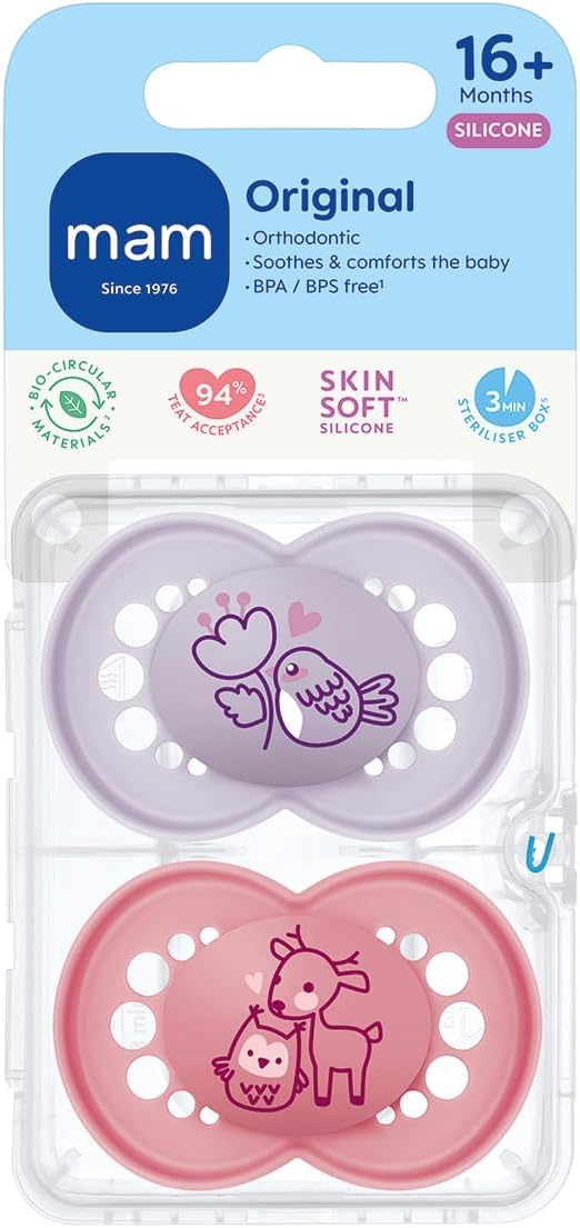 MAM Original Soothers, Pink, 2 Pack - Image 2