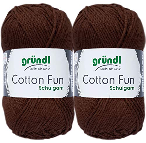 Gründl Cotton Fun - Hilo para Ganchillo (3 x 50 g, algodón 100%), diseño de búhos
