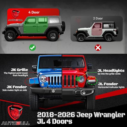 image for AutoBull Running Boards Compatible with Jeep Wrangler JL 4 Doors 2018-