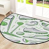Facile à nettoyer et lavable : le tapis demi-rond est lavable en machine, lavable à la main ou à l'aspirateur ordinaire, ou secouez la poussière au-dessus de la poubelle extérieure. Les matériaux sont de haute qualité, une finition exquise et une couture ferme, et peuvent être lavés de nombreuses fois sans dommages.