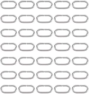 UNICRAFTALE about 200pcs Oval Linking Rings 304 Stainless Steel Link Connectors Oval Connectors Metal Jewelry Links for Women Jewelry Making Stainless Steel Color, 10x5x1mm
