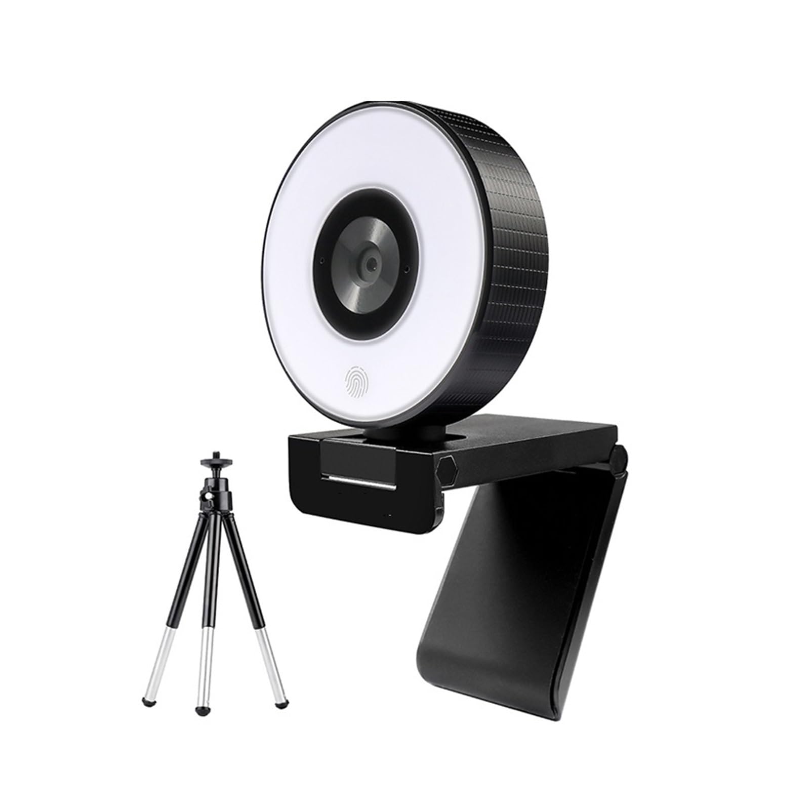 FHD 1080P a Fuoco Fisso Live Streaming Webcam con Dual Ring Light 30FPS USB Treppiede Web Camera for PC Laptop for conferenze