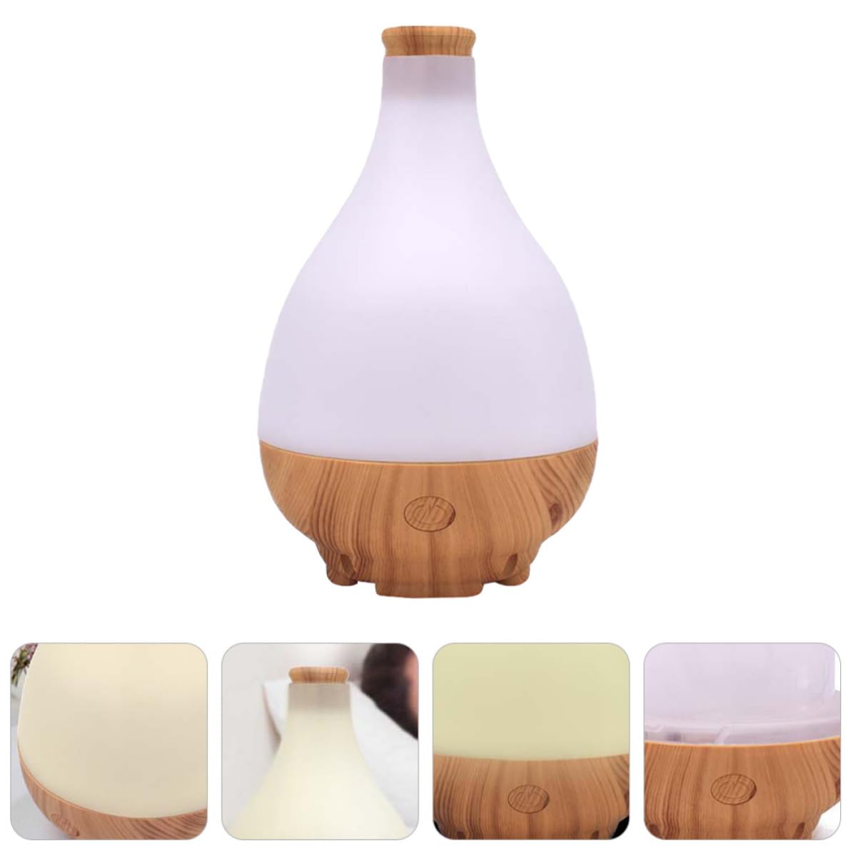 Toddmomy Humidificador Difusor de Aromaterapia Luz Ambiental Silenciosa de Madera Alivia el Estrés y Mejora la Inmunidad para Oficina y Spa