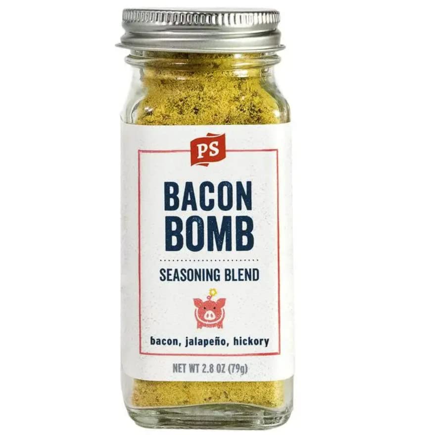 PS Seasoning Bacon Bomb - Jalapeno Hickory All-Purpose Bacon Seasoning Powder with Spicy Jalapeno & Smoky Hickory Flavor - BBQ Dry Rub & Topping for Steaks, Pork, Chicken, Beef, Popcorn, French Fries