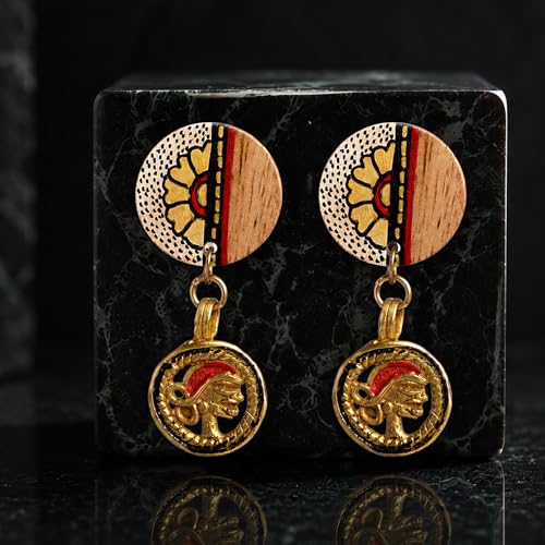 Image of Handcrafted Bohemian & Tribal Earrings for Women - Ethnic Brass, Floral & Festival-Inspired Statement Designs in Drop, Dangle, Hoop & Stud Styles