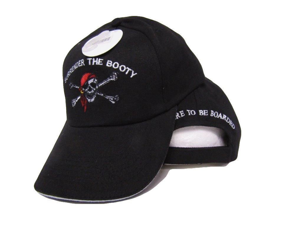 AES Jolly Roger Pirate Surrender The Booty Prepare to Be Boarded Ball Cap hat